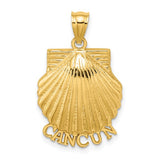 14K CANCUN Scallop Shell Charm Pendant