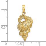 14K Wentletrap Shell Charm Pendant