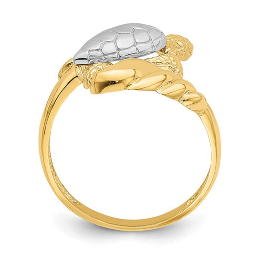 Bague Tortue Bicolore 14K