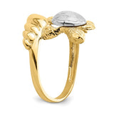 14K TWO-TONE TURTLE RING