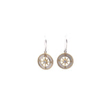 Compass Rose Wire Drop Earrings