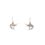 Precious Silver Marlin Fish Dangle Earrings