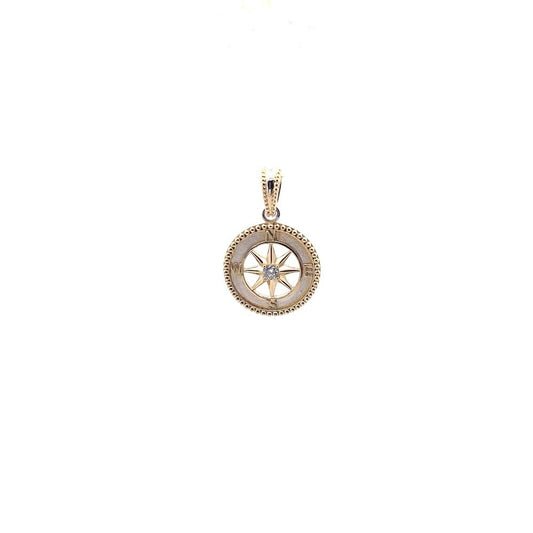 Sterling Silver Compass Pendant