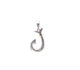 Fish Hook Silver Charm Necklace