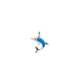 18k Blue Opal Dolphin Pendant