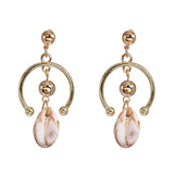 Bohemian Natural Shell Pearl Drop Earrings