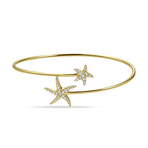 Bracelet flexible étoile de mer 14K