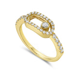 14KY 34 DIAMONDS 0.38CT MOVING DIAMOND RING