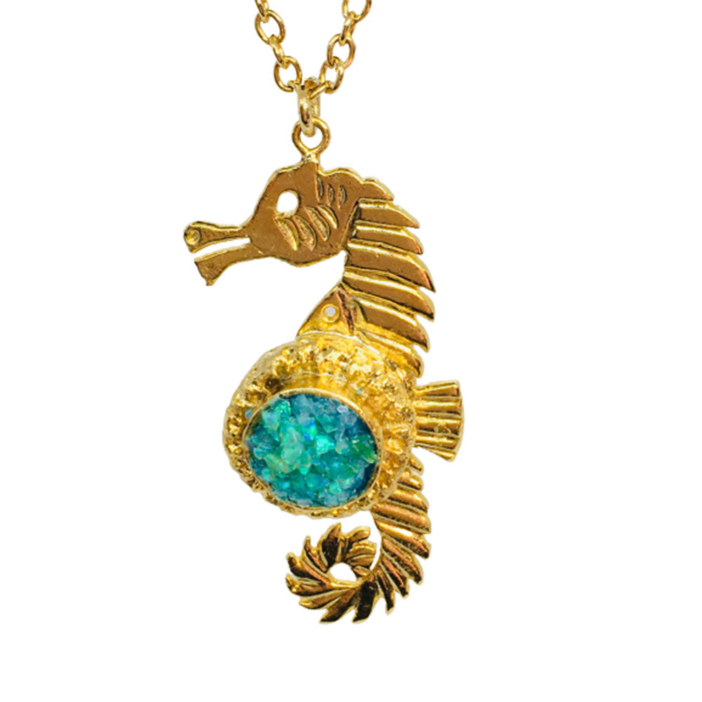 Glimmering Seahorse Necklace