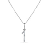 NUMBER 1 PENDANT WITH 11 DIAMONDS 0.04CT 18 INCHES CHAIN