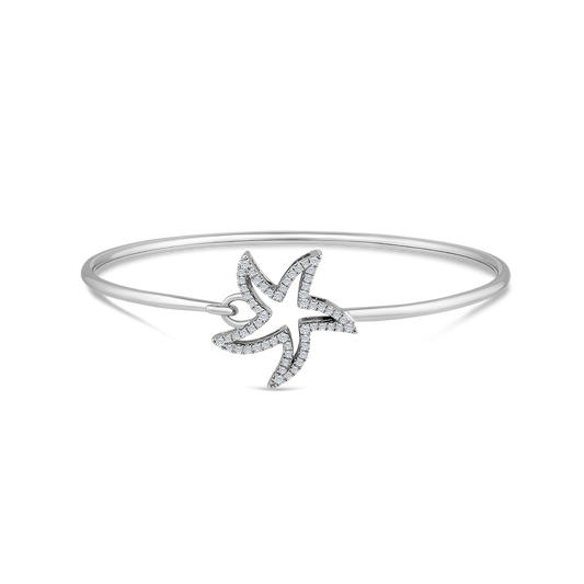 Bracelet flexible étoile de mer ouverte 14K
