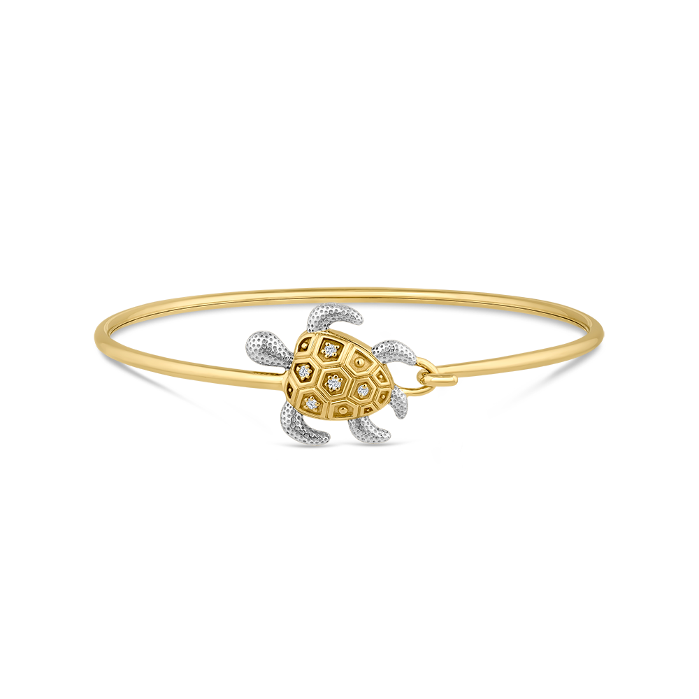 14K FLEXIBLE TURTLE BANGLE BRACELET Jewelry and The Sea