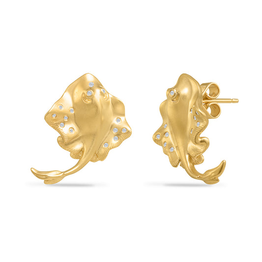 BOUCLES D'OREILLES 14K STINGRAY