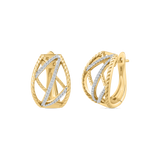 14K EARRINGS WITH 78 DIAMONDS, 0.40CT