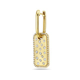 14K TAG EARRINGS WITH 130 DIAMONDS 0.35CT