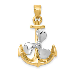 Two-Tone 14K Get Moving Pendant