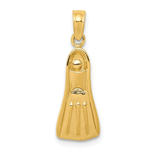 14K SCUBA FLIPPER PENDANT