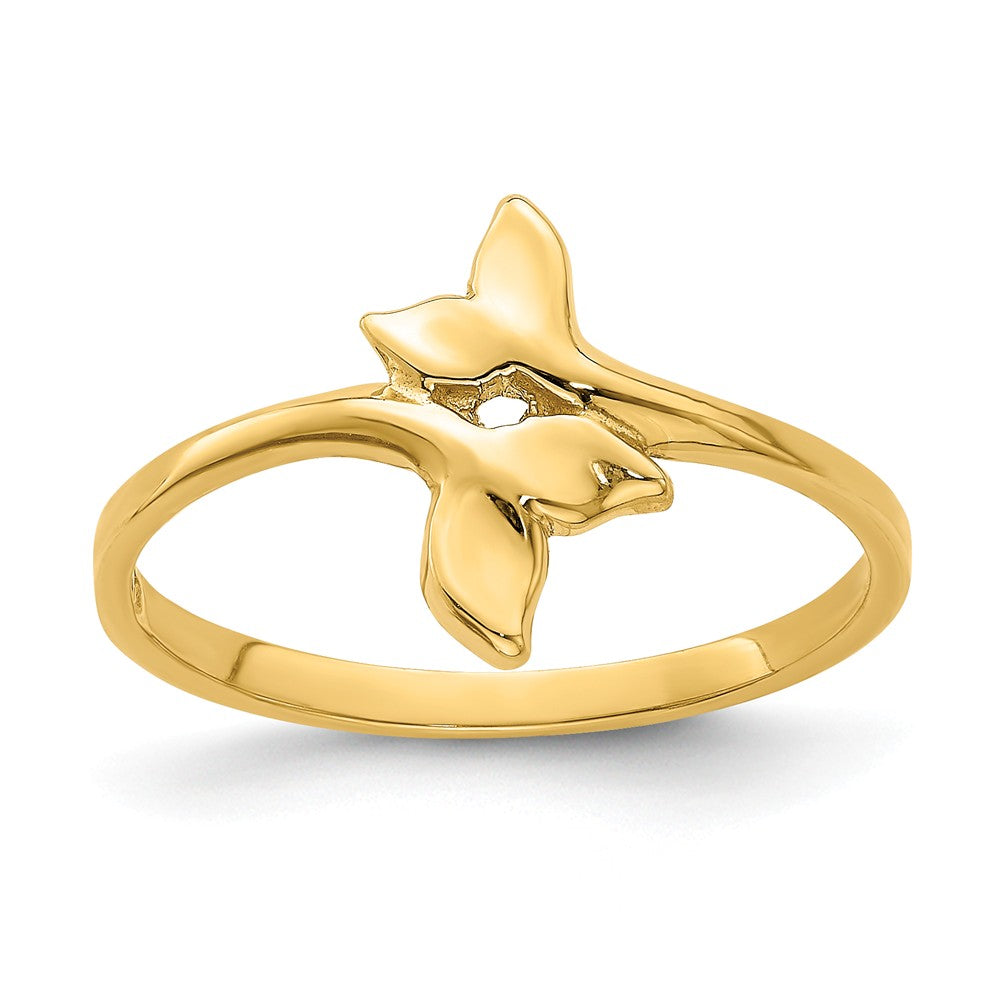 14K Whimsical Wrap Whale Tail Ring