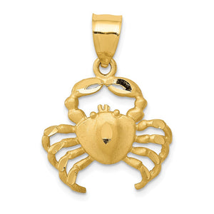Pendentif crabe velouté 14K