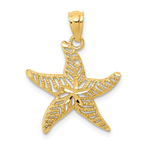 Elegant 14K Starfish Pendant