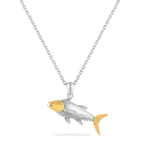 Two-toned 14K and Sterling Silver Tuna Pendant