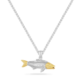Two-toned 14K and Sterling Silver Snook Pendant