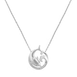 Sterling Silver Swimming Dolphin Necklace