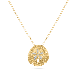 ﻿14KY SAND DOLLAR PENDANT