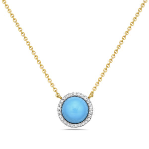 Turquoise diamond pendant