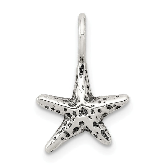 STERLING SILVER ANTIQUED STARFISH PENDANT