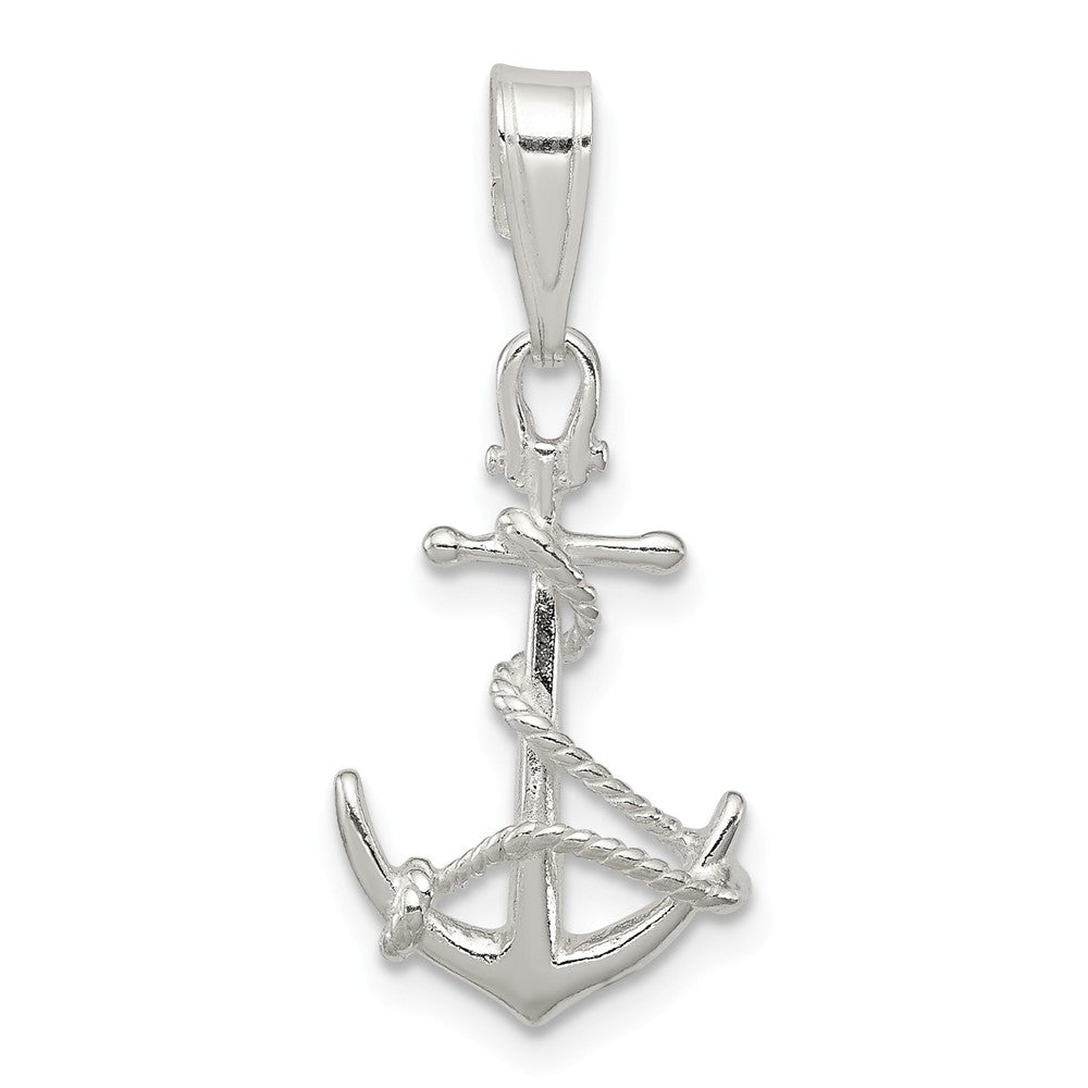 Sterling Silver Seas the Day Anchor Pendant / SKU# QC6909