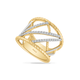 14K RING WITH 43 DIAMONDS 0.22CT