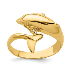 14k POLISHED DOLPHIN RING