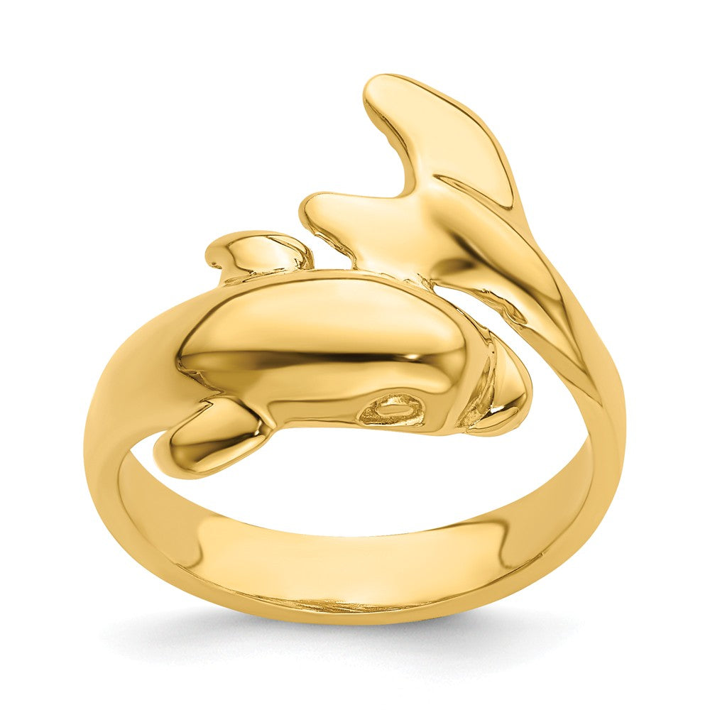 14K Sweet and Playful Dolphin Ring