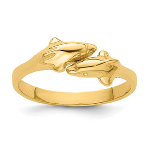 Adjustable Double Dolphin Ring