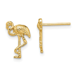 14K FLAMINGO POST EARRINGS