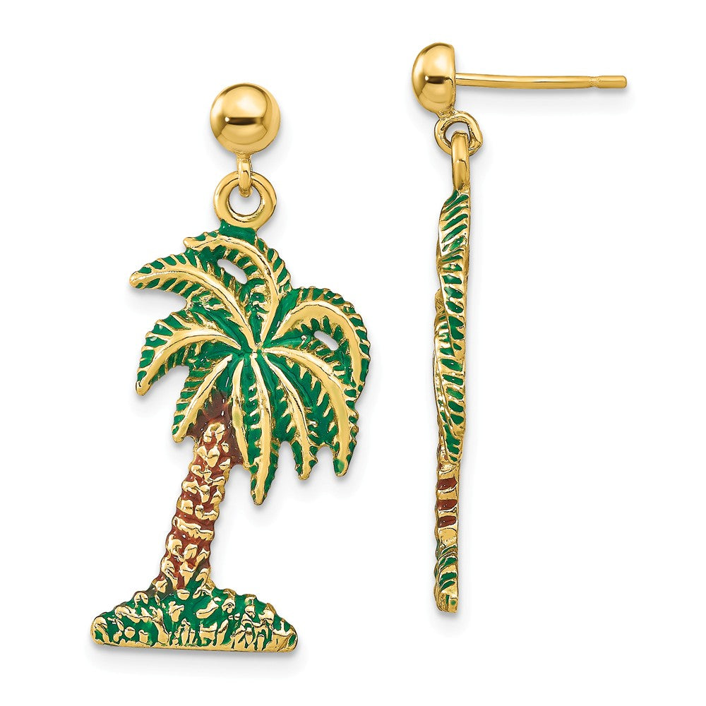 14K Palmetto Earrings