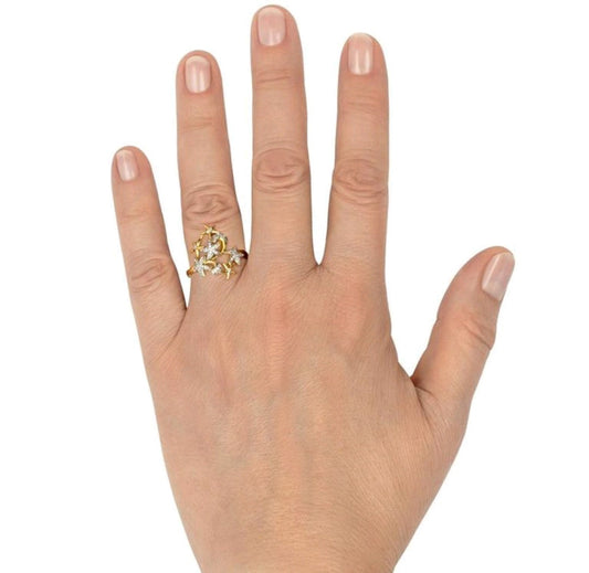 Bague Symphonie d'étoiles de mer 14K