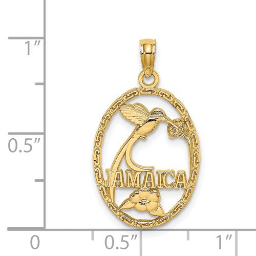 14k Jamaica w/Bird & Flowers Pendant