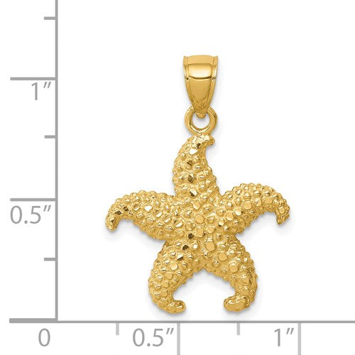 Intricate 14K Starfish Pendant