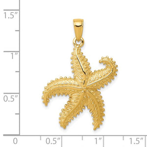 14K 2-D Starfish Pendant