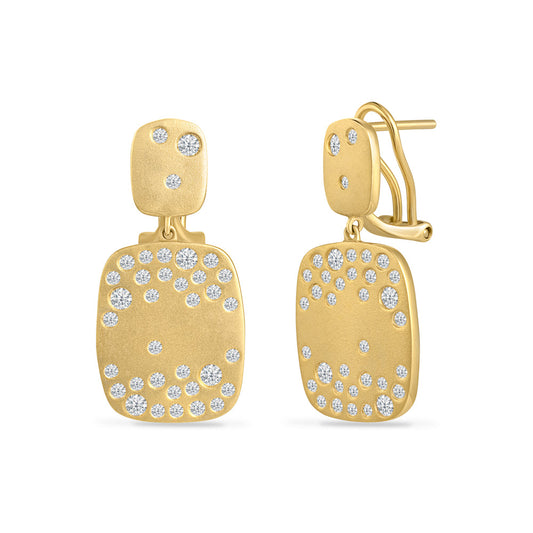 14K EARRINGS WITH 72 DIAMONDS 1.17CT