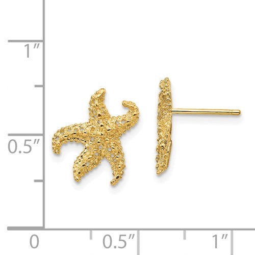 14K Starfish Post Earrings