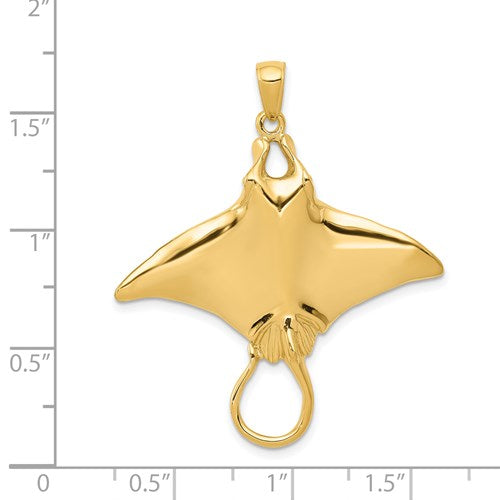 14K MANTA RAY PENDANT