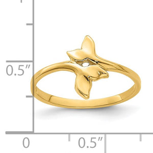 14K Whimsical Wrap Whale Tail Ring