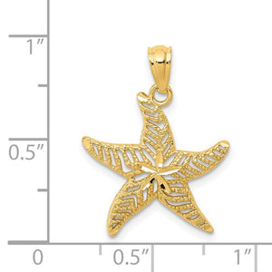 Elegant 14K Starfish Pendant