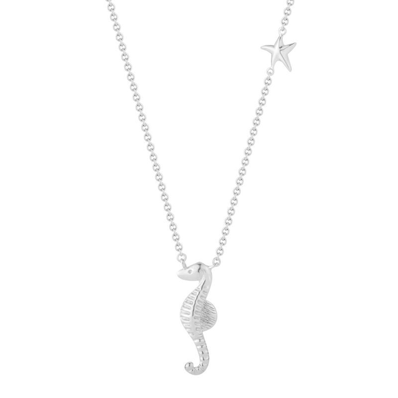 Sterling Silver Whimsical Seahorse Pendant