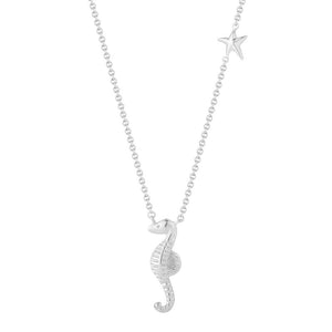 Sterling Silver Whimsical Seahorse Pendant