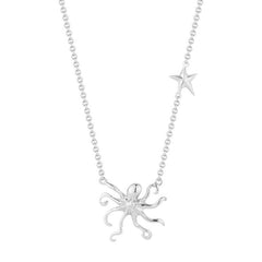 Beautiful Sterling Silver Octopus Pendant