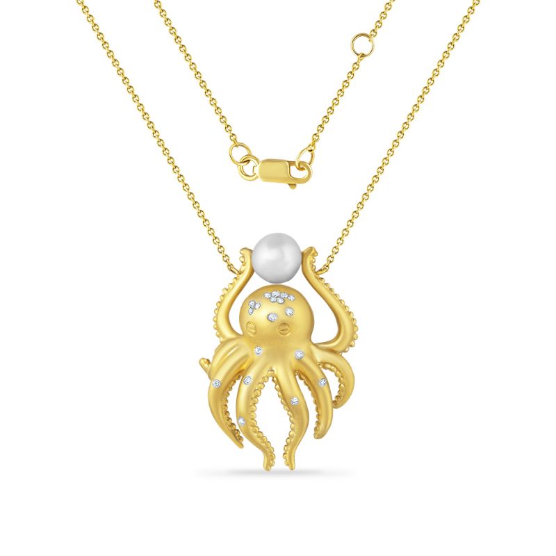 14K Beautiful Octopus Necklace